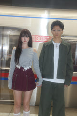 HTH×Dickies Zip mini skirt