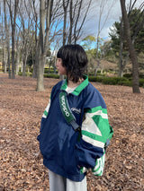 bi-color nylon blouson