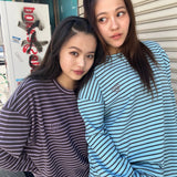 Border waffle long Tee