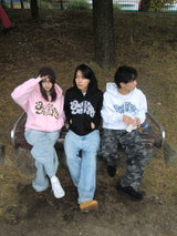 키라 로고 지퍼 까마귀