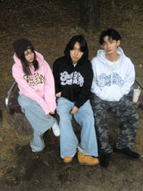 키라 로고 지퍼 까마귀