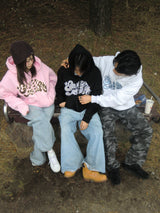 키라 로고 지퍼 까마귀