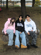 키라 로고 지퍼 까마귀