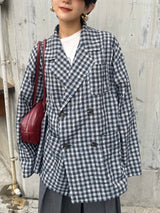 Check tailored ss jacket