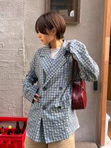 Check tailored ss jacket