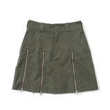 HTH×Dickies Zip mini skirt