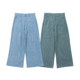 Random gradation buggy denim