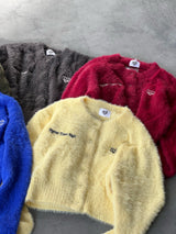 shaggy cropped cardigan