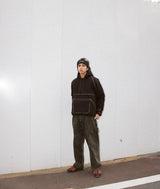 quilting stitch half zip anorak