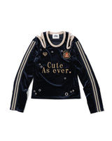 VARSITY VELOUR TOP