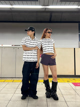 All over pattern polo shirt