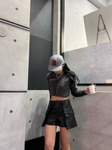 shaggy cropped cardigan