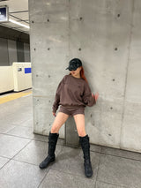 glitter crew sweat shirt