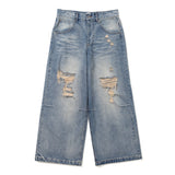 BU damage baggy denim pants