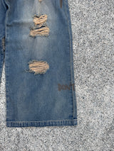 damage print denim