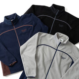 bicolor full zip fleece jacket