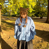 2way wrinkles nylon jacke