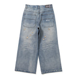 BU damage baggy denim pants