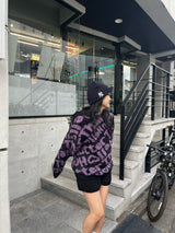 徽標蓬鬆的針織