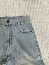 Lace docking damage denim 【yung】