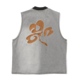 三葉草徽標牛仔布背心