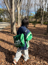 bi-color nylon blouson