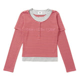 Layered border long tee