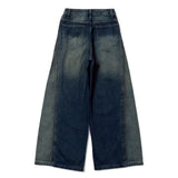 側拉鍊3way牛仔布