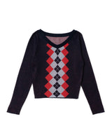 ARGYLE SWITCH KNIT