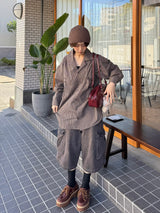 WB loose check shirt