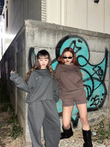 glitter crew sweat shirt