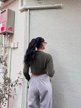 shaggy cropped cardigan