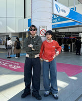 Bi-Color Denim Pants