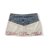 logo denim skirt
