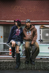 Boxy ruler front zip hoodie