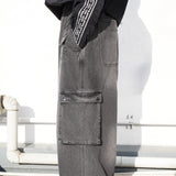 genzai寬鬆的牛仔貨物褲