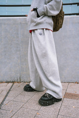 Volume baggy sweat pants