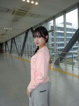 chain embroidery glitter sweat pants