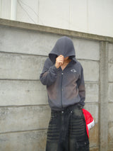 Heisei徽標熱拉鍊連帽衫