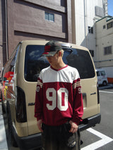 90個編號曲棍球L/S襯衫