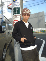 國王徽標樁縫線拉鍊連帽衫