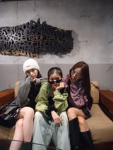 범용 로고 파우더 지퍼 까마귀