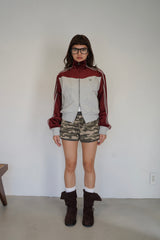 切換天鹅绒运动夹克