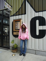 運動徽標徽標色素拉鍊連帽衫