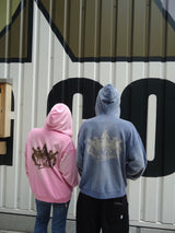 運動徽標徽標色素拉鍊連帽衫