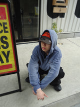 運動徽標徽標色素拉鍊連帽衫