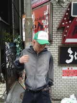 運動徽標徽標色素拉鍊連帽衫