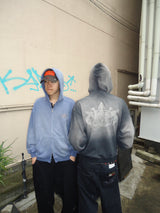 運動徽標徽標色素拉鍊連帽衫