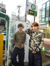 迷彩熱力亨利脖子L/S T卹