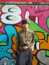 迷彩熱力亨利脖子L/S T卹